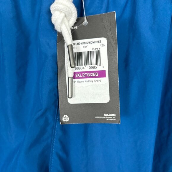 Under Armour Mens Lined Woven Volley Shorts Pockets XXL Blue 2XL New With Tag's. - Picture 7 of 8